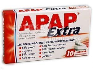 Apap Extra 500 mg+65mg 10 tabletek powlekanych