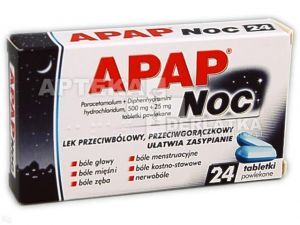 Apap noc 500 mg+25 mg 24 tabletki powlekane