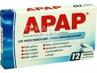 Apap 500 mg 12 tabletek powlekanych