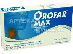 Orofar MAX 20 pastyl.