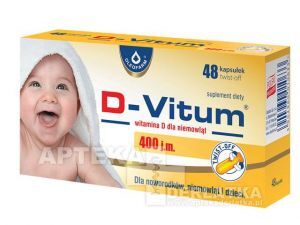 D-Vitum witamina D dla niemowląt 400 j.m. x 48 kapsułek TWIST-OFF