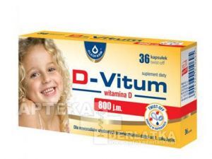 D-Vitum witamina D dla niemowląt  800 j.m. x 36 kaps. Twist-off