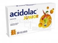 Acidolac Junior misio-tabletki o smaku pomarańczowym 20 tabl.