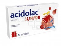 Acidolac Junior misio-tabletki o smaku truskawkowym x 20 tabl.