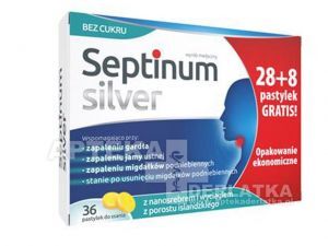 Septinum Silver x 36 pastylek do ssania